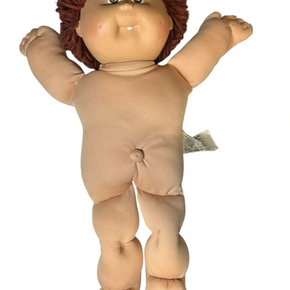 Vintage Cabbage Patch Kids‎ with Striped Denim Doll with auburn Red Hair